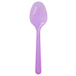 Mor Transparan Plastik Kaşık 24'lü - Partici