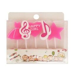 Müzik Temalı Mum Seti 5'li - Partici