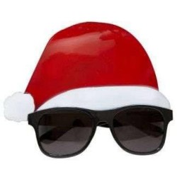 Noel Baba Şapkalı Yılbaşı Gözlüğü - 