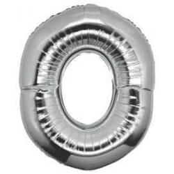 O Harf Folyo Balon Gümüş 100cm - Partici