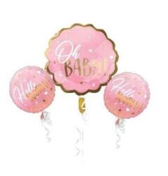 Oh Baby Pembe Folyo Balon Seti 3'lü - Partici