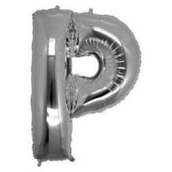 P Harf Folyo Balon Gümüş 100cm - Partici