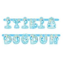 Pastalı İyi Ki Doğdun Mavi Harf Banner - Partici