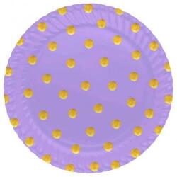 Altın Lila Karton Tabak 8'li - 