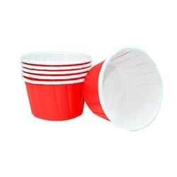 Pastel Kırmızı Muffin Kek Kapsülü 50'li - Partici