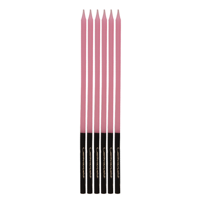 15cm Pembe Çubuk Mum 6'lı - 1