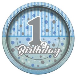 Pırıltılı 1 Yaş Erkek Tabak - 