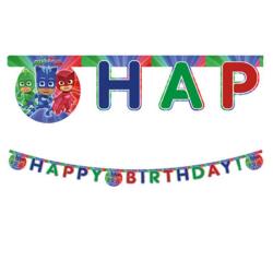PJ Masks Entertainment Happy Birthday Harf Banner - Partici