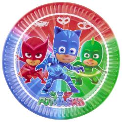 PJ Masks Entertainment Karton Tabak 23cm 8'li - Partici