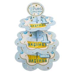 Prens 1 Yaşında Mavi Kek Standı - Partici