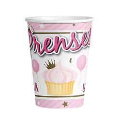 Prenses 1 Yaşında Karton Bardak 8'li - Partici