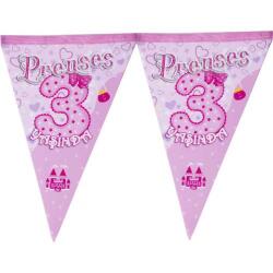 Prenses 3 Yaşında Üçgen Flama - 