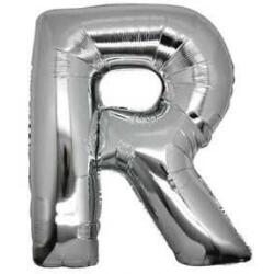 R Harf Folyo Balon Gümüş 100cm - Partici