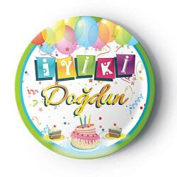 Renkli İyi Ki Doğdun Karton Tabak 8'li - Partici