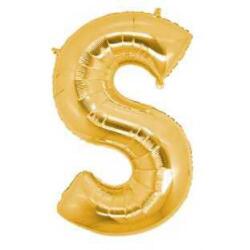 S Harf Folyo Balon Altın 100cm - Partici