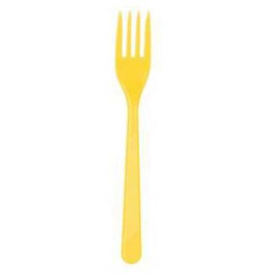Sarı Plastik Çatal 24'lü - 1