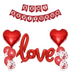 Seni Seviyorum Balon Süsleme Seti 25 Parça - Partici