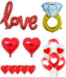 Sevgililer Günü Dekarasyon Seti 15 Parça - Partici