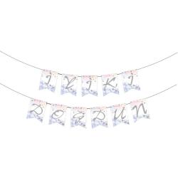 Simli Gümüş Kuğu İyi ki Doğdun Harf Banner - Partici