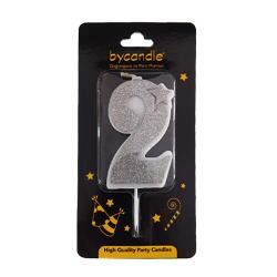 Simli Rakam Mum Gümüş 2 - Partici