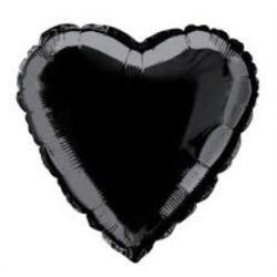 Siyah Kalp Folyo Balon 45cm - Partici