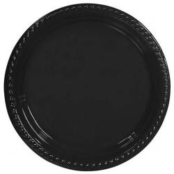 Siyah Plastik Tabak 24'lü - Partici