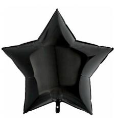 Siyah Yıldız Folyo Balon 45cm - Partici