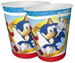 Sonic Temalı Karton Bardak 8'li - Partici