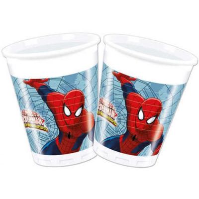 Spiderman Savaşçı Plastik Bardak 8'li - 1
