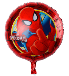 Spiderman Yuvarlak Folyo Balon 45cm - 