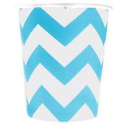Turkuaz Zigzag Karton Bardak 8'li - 
