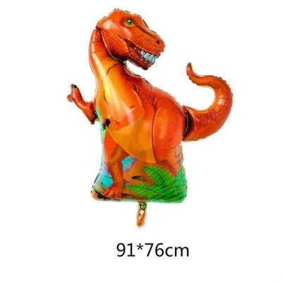 Turuncu Dinazor Folyo Balon 91x76cm - 1