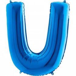 U Harf Folyo Balon Mavi 100cm - Partici