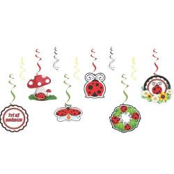 Uğur Böceği Tavan Süs Seti - Partici