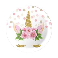 Unicorn Çiçekli Karton Tabak 8'li - Partici