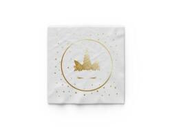 Unicorn Çiçekli Varaklı Gold Peçete 16'lı - Partici