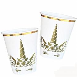 Unicorn Gold Karton Bardak 6'lı - Partici