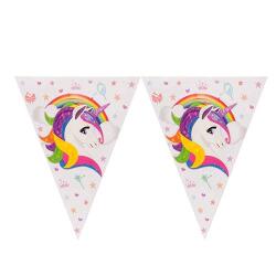 Unicorn Üçgen Bayrak - Partici