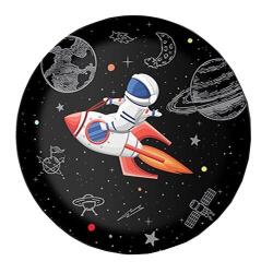 Uzay Temalı Karton Tabak 8'li - Partici