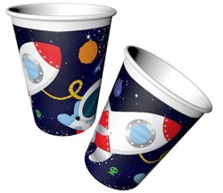 Uzay Temalı Kozmik Galaksi Bardak 8'li - Partici