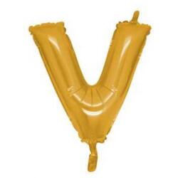 V Harf Folyo Balon Altın 100cm - Partici