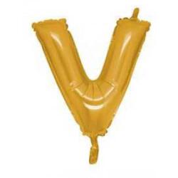 V Harf Folyo Balon Altın 40cm - Partici