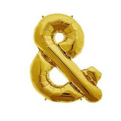 & (Ve) Harf Folyo Balon Altın 40cm - Partici