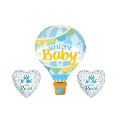 Welcome Baby Mavi Folyo Balon 3'lü - 1