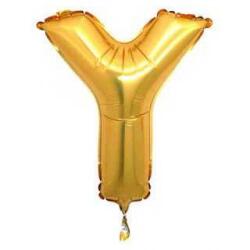 Y Harf Folyo Balon Altın 100cm - Partici