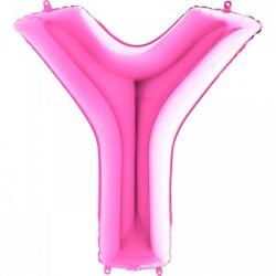 Y Harf Folyo Balon Fuşya 100cm - Partici