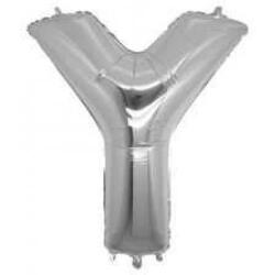 Y Harf Folyo Balon Gümüş 40cm - Partici