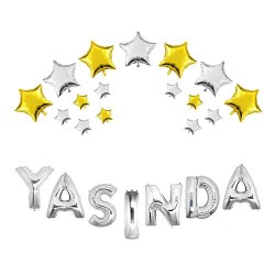 Yaşında Folyo Balon Seti Gümüş - Partici