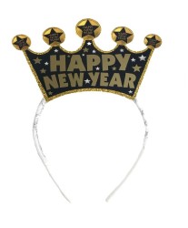 Yeni Yıl Temalı Simli Eva Taç - 