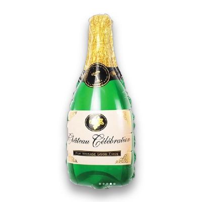 Yeşil Şampanya Şişesi Folyo Balon 93x48cm - 1